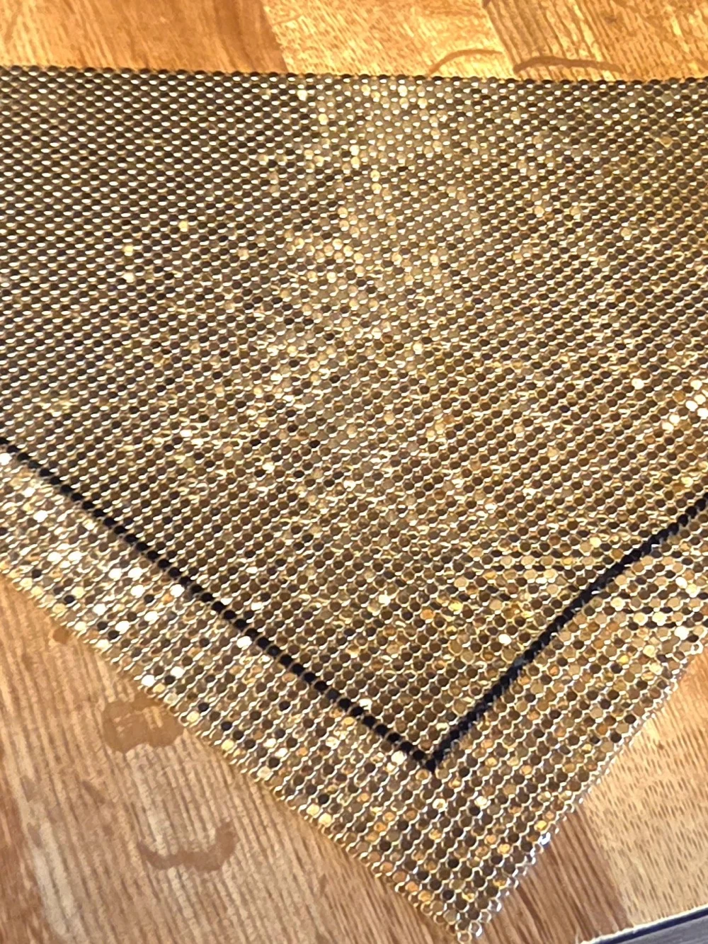 Whiting & Davis Gold Mesh Bib Necklace - Vintage Statement